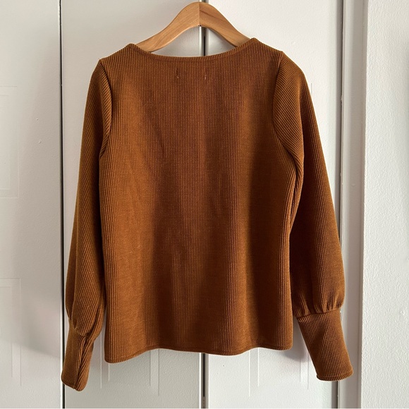 NWT Madewell square neck sweater sz. small cinnamon - Picture 4 of 4